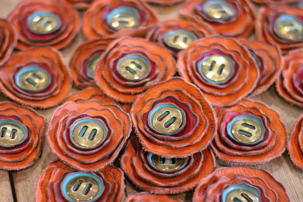 Leather Chap Flowers
