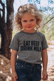 'Eat Beef Drink Milk' Toddler Unisex Fit Tee