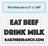 Eat Beef Drink Milk Sticker